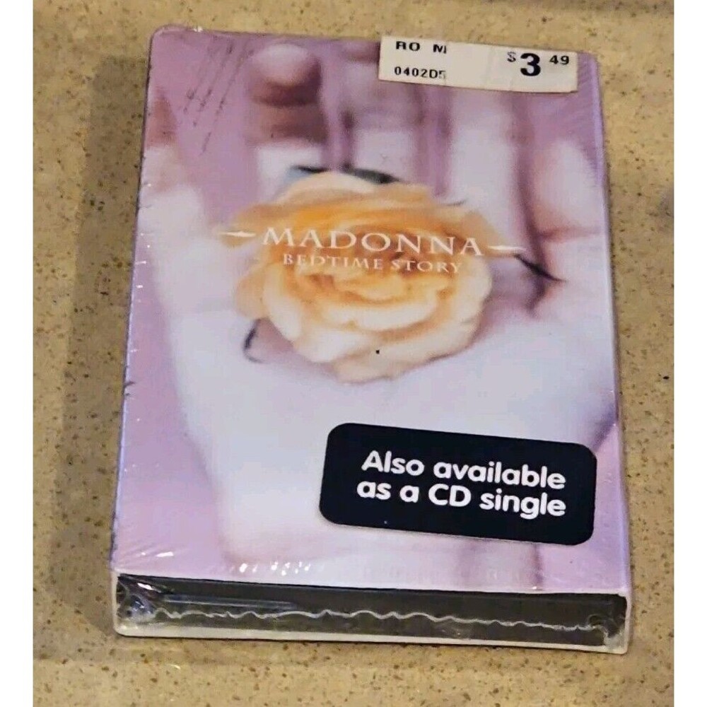 MADONNA BEDTIME STORY SEALED CASSETTE TAPE SINGLE US LP PROMO HYPE SLIP BOX CASE